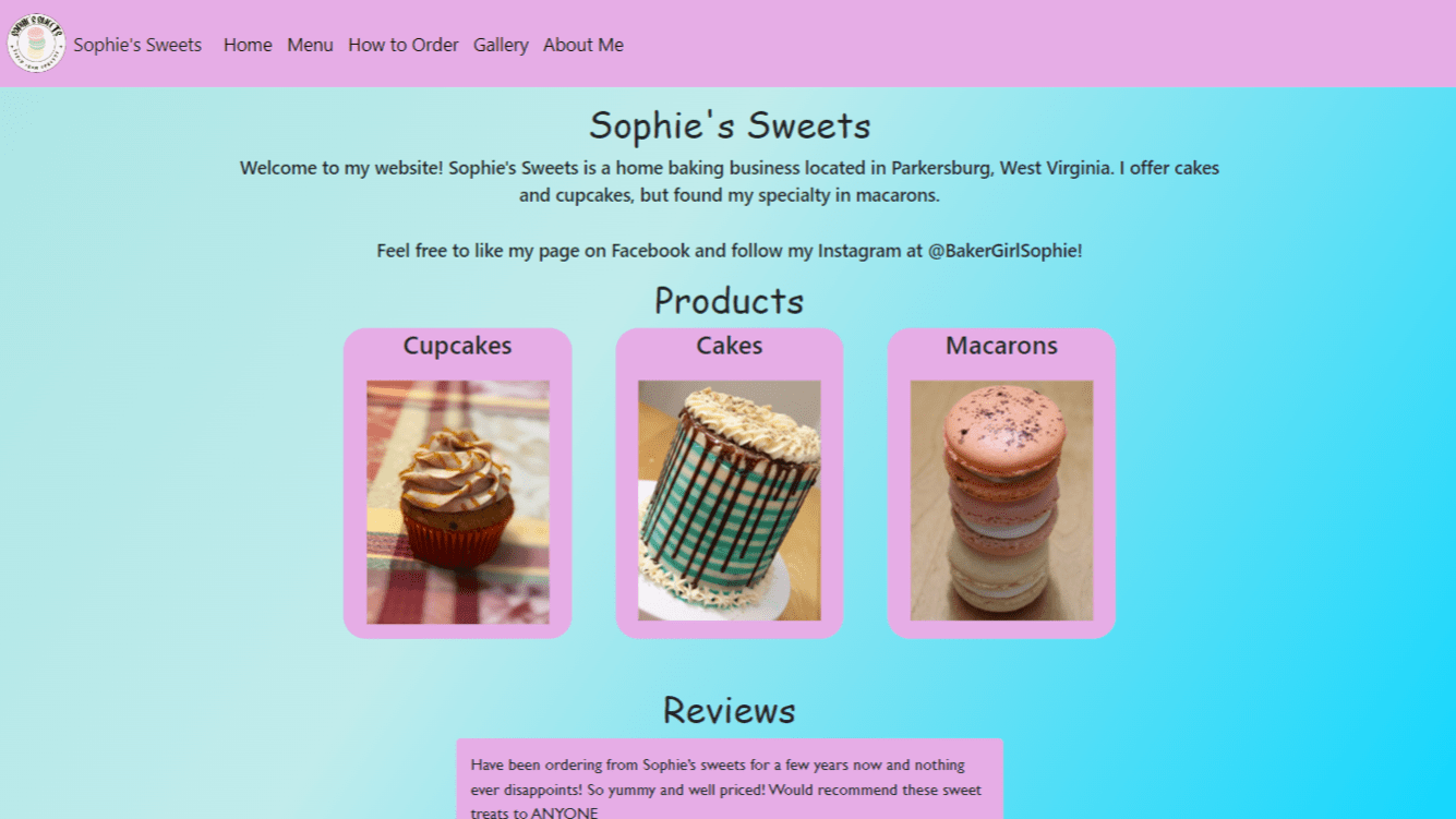 A screenshot of the project